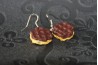 Boucles d'oreilles Gaufres au chocolat