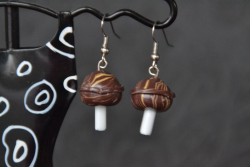 Boucles d'oreilles Sucette au chocolat