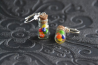 Boucles d'oreilles Petites billes de chocolat.