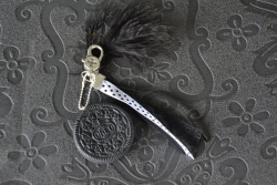 Porte-clés Biscuit chocolat fourré à la vanille