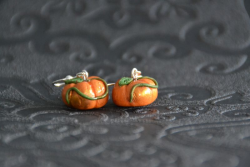 Boucles d'oreilles Citrouille