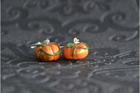 Boucles d'oreilles Citrouille