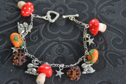 Bracelet Citrouilles et champignons
