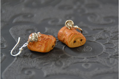 Boucles d'oreilles Pain au chocolat