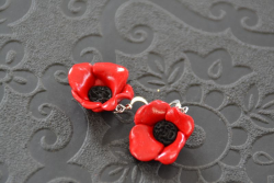 Boucles d'oreilles Coquelicot