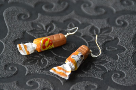 Boucles d'oreilles Confiserie au nougat