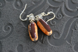 Boucles d'oreilles Eclair au chocolat