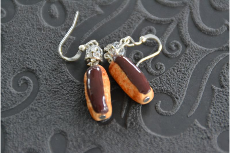 Boucles d'oreilles Eclair au chocolat