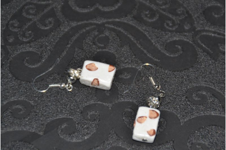 Boucles d'oreilles Nougat aux amandes