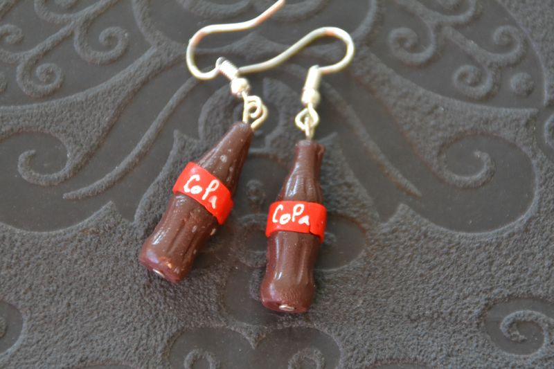 Boucles d'oreilles Bouteille de cola
