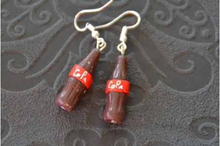 Boucles d'oreilles Bouteille de cola