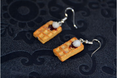 Boucles d'oreilles Gaufres