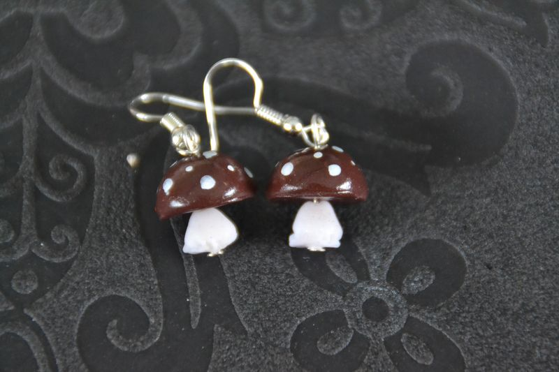 Boucles d'oreilles Champignon