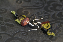 Boucles d'oreilles Caramel chocolat