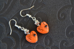 Boucles d'oreilles Cœur d' Halloween