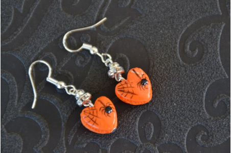 Boucles d'oreilles Cœur d' Halloween
