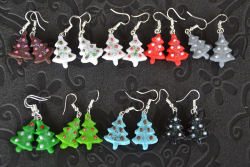 Boucles d'oreilles Les Sapins de Noël