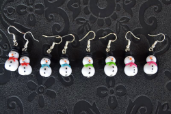 Boucles d'oreilles Les Bonhommes de neige