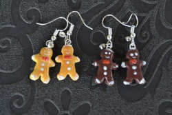 Boucles d'oreilles Bonhomme de pain d'épices