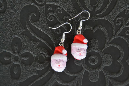 Boucles d'oreilles Père Noël