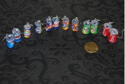 Boucles d'oreilles Les Canettes de soda