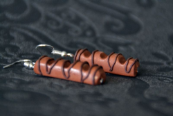 Boucles d'oreilles Barre chocolatée