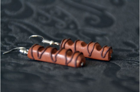 Boucles d'oreilles Barre chocolatée