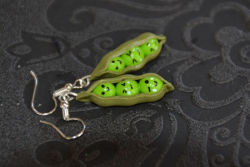 Boucles d'oreilles Petits pois