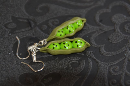 Boucles d'oreilles Petits pois