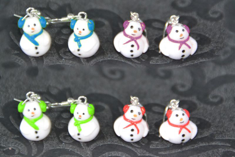 Boucles d'oreilles Les Bonhommes de neige