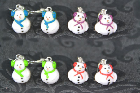 Boucles d'oreilles Les Bonhommes de neige