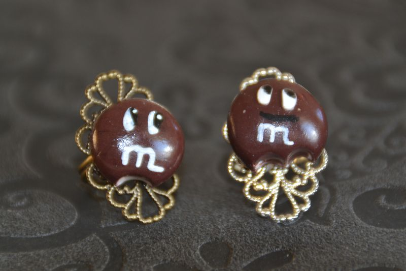 Bague Petite bille de chocolat croquée