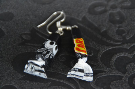 Boucles d'oreilles Confiserie au cassis