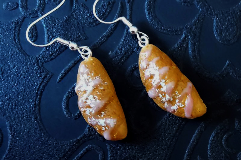 Boucles d'oreilles Croissant sucre