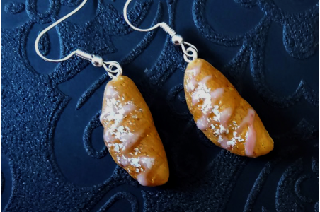 Boucles d'oreilles Croissant sucre