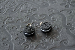 Boucles d'oreilles Biscuit au chocolat fourré à la vanille