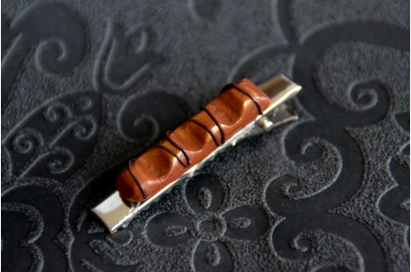 Pince à cheveux Barre chocolat noisette