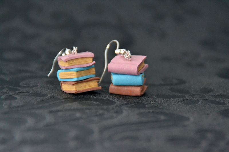 Boucles d'oreilles Livres
