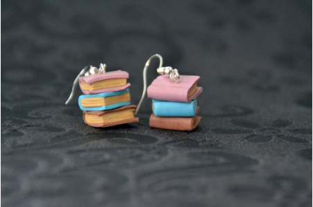 Boucles d'oreilles Livres