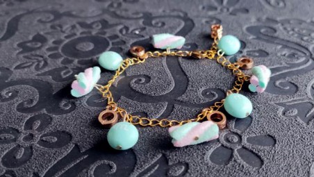 Bracelet Guimauves et petites billes de chocolat