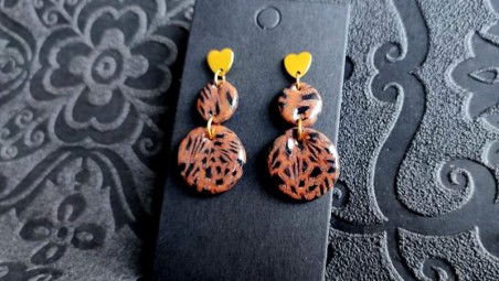 Boucles d'oreilles Effet panthére Boucles d'oreilles Effet panthére