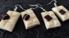 Boucles d'oreilles Tablette de chocolat blanc