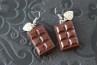 Boucles d'oreilles Tablette de chocolat